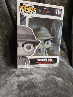 Funko Pop! Vision 50s #714 Gray Vinyl Figure Marvel WandaVision New